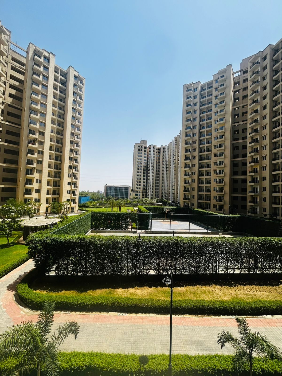 Courtyard and sports court